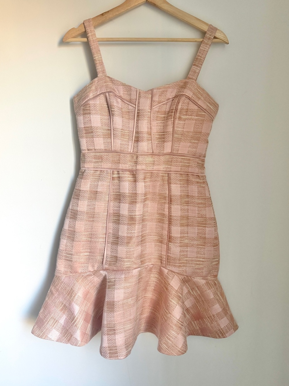 NWT Ever New Fit and Flare Dress – Blush Pink Jacquard – Size US 4